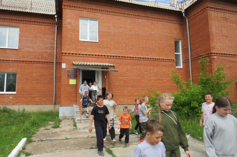 Эвакуация в лагере дневного пребывания.